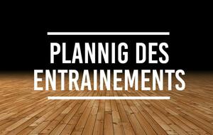 Horaires entrainements :