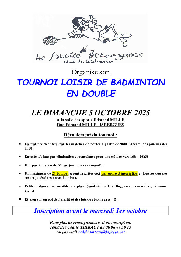 Le club de badminton de d'Isbergues