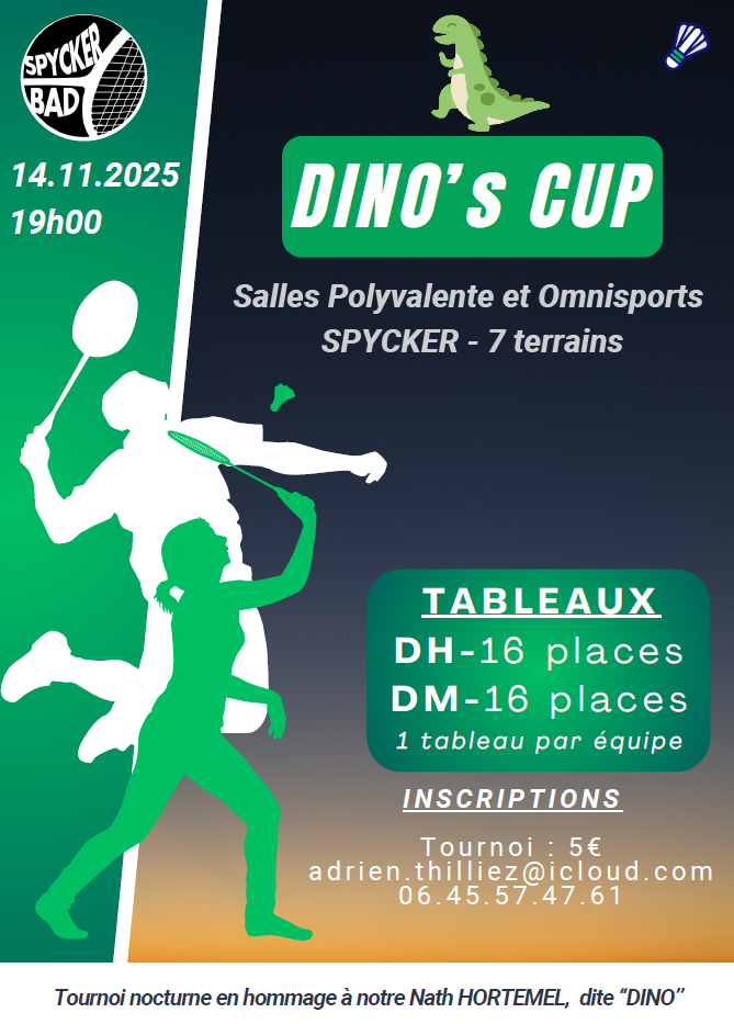 Tournois  adultes  tournoi en nocturne du 4 décembre