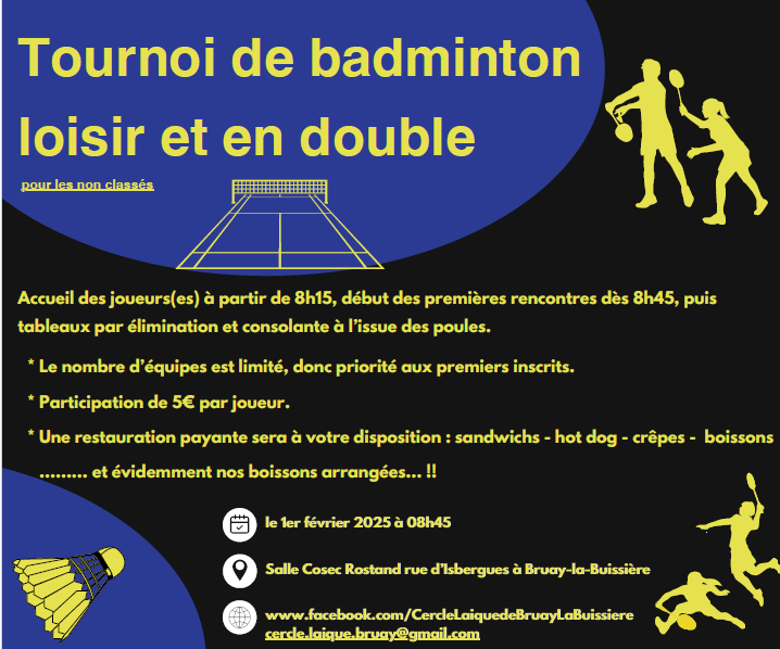 Le club de badminton de BRUAY LA BUISSIERE