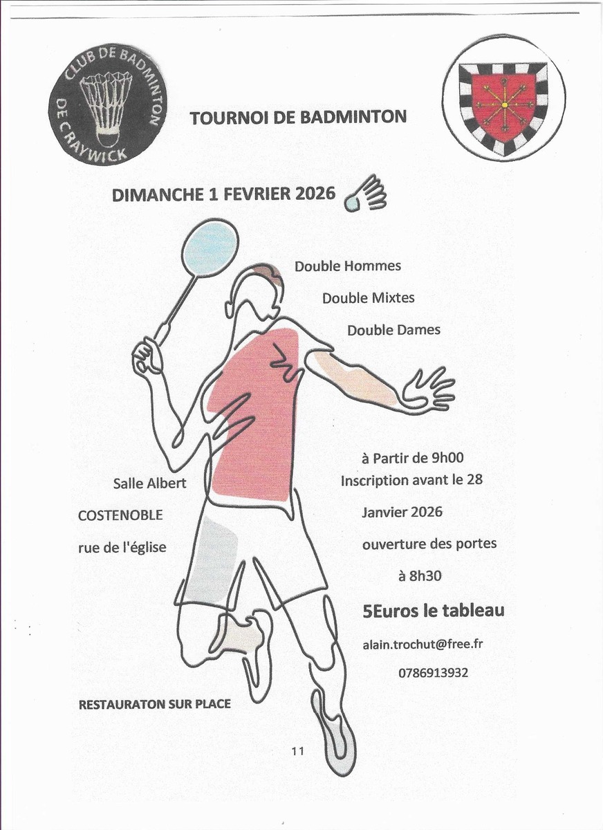 Le club de badminton Craywick