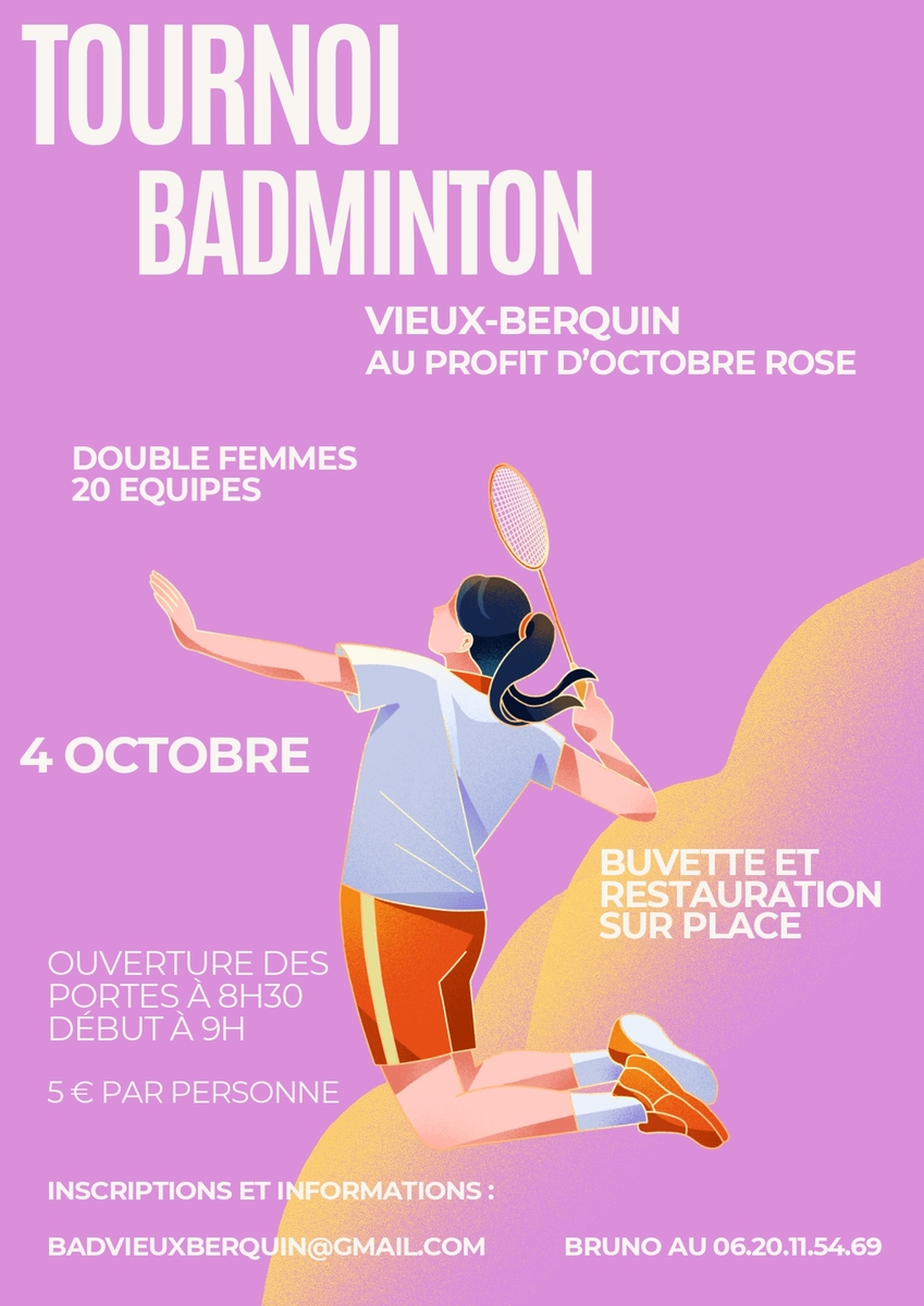 Tournois  adultes   réservé aux dames d'Octobre Rose!