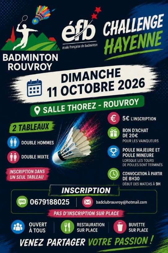Tournois adultes a Rouvroy
