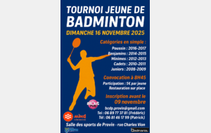 Le club de badminton de provin  tournoi Jeunes