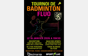 Le club de badminton   Zegerscappel son tournoi Fluo