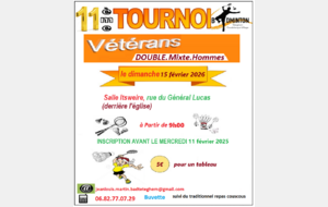 Le club de badminton de  teteghem Tournoi vétéran + repas